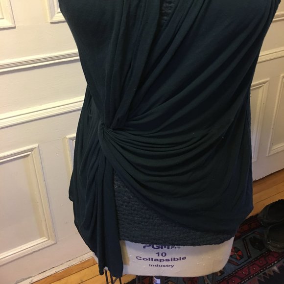 Deletta Dark Teal Sleeveless Blouse - Picture 5 of 9